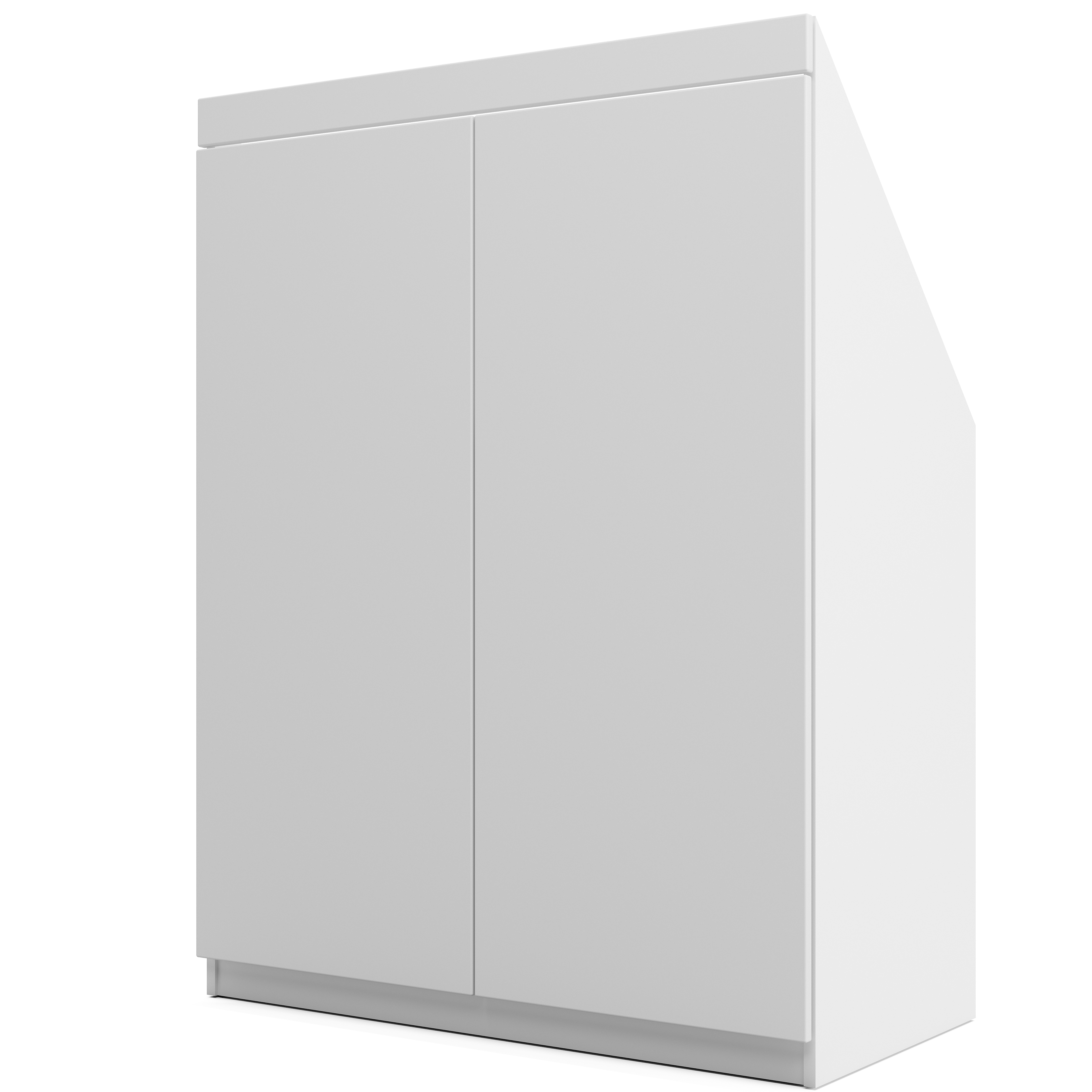 Drempelschrank nach Maß 2-türig – Individuell konfigurierbarer Dachschrägenschrank | Maßanfertigung für Drempel, Nischen & Dachschrägen | Perfekter Stauraum | Made in Germany