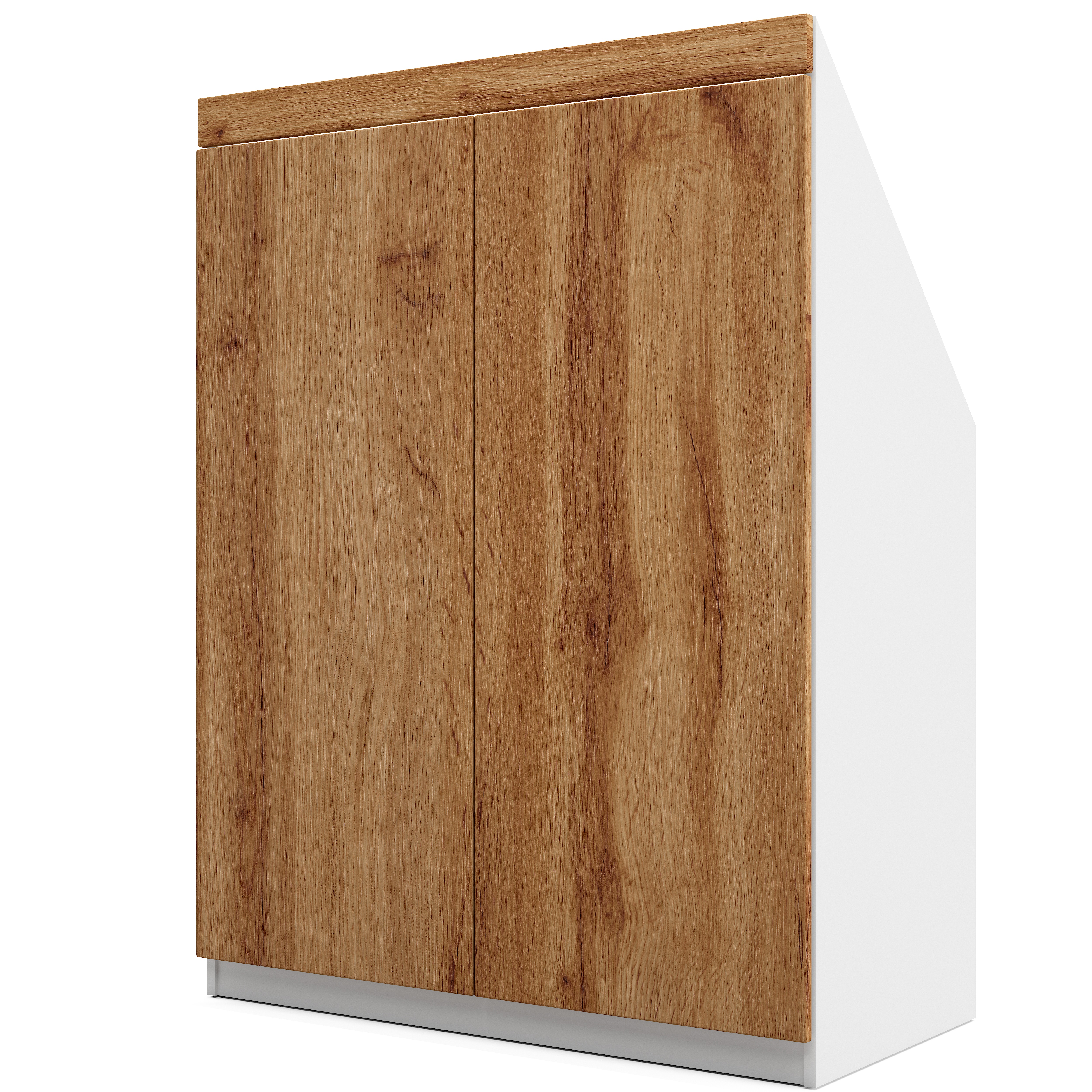 Drempelschrank nach Maß 2-türig – Individuell konfigurierbarer Dachschrägenschrank | Maßanfertigung für Drempel, Nischen & Dachschrägen | Perfekter Stauraum | Made in Germany