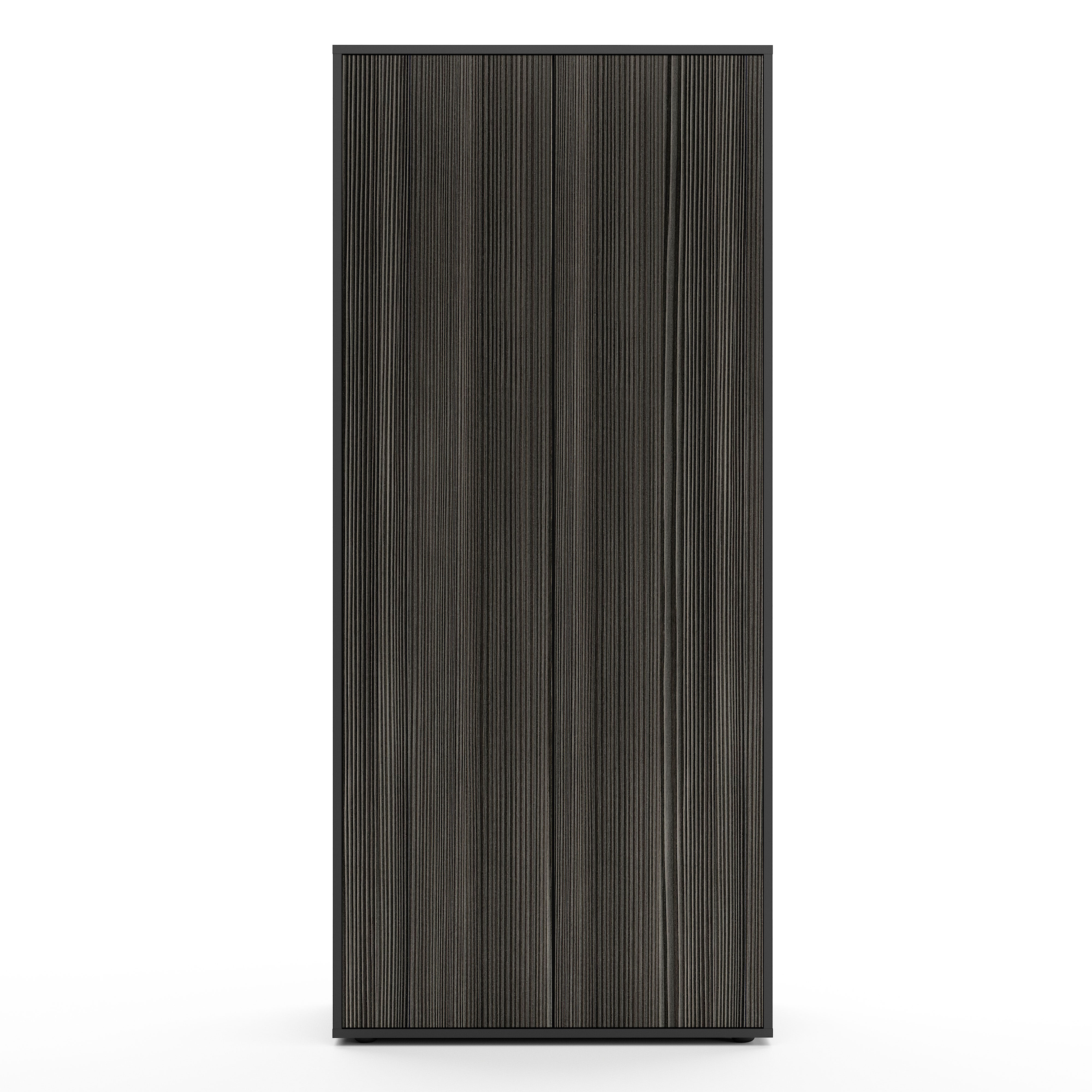 Büroschrank Amira T00, geschlossener Schrank mit 2 großen Türen, Anthrazit Korpus, Fronten in Avola Anthrazit, Push-to-Open, 180x80x40 cm, Aktenregal für Büro und Homeoffice