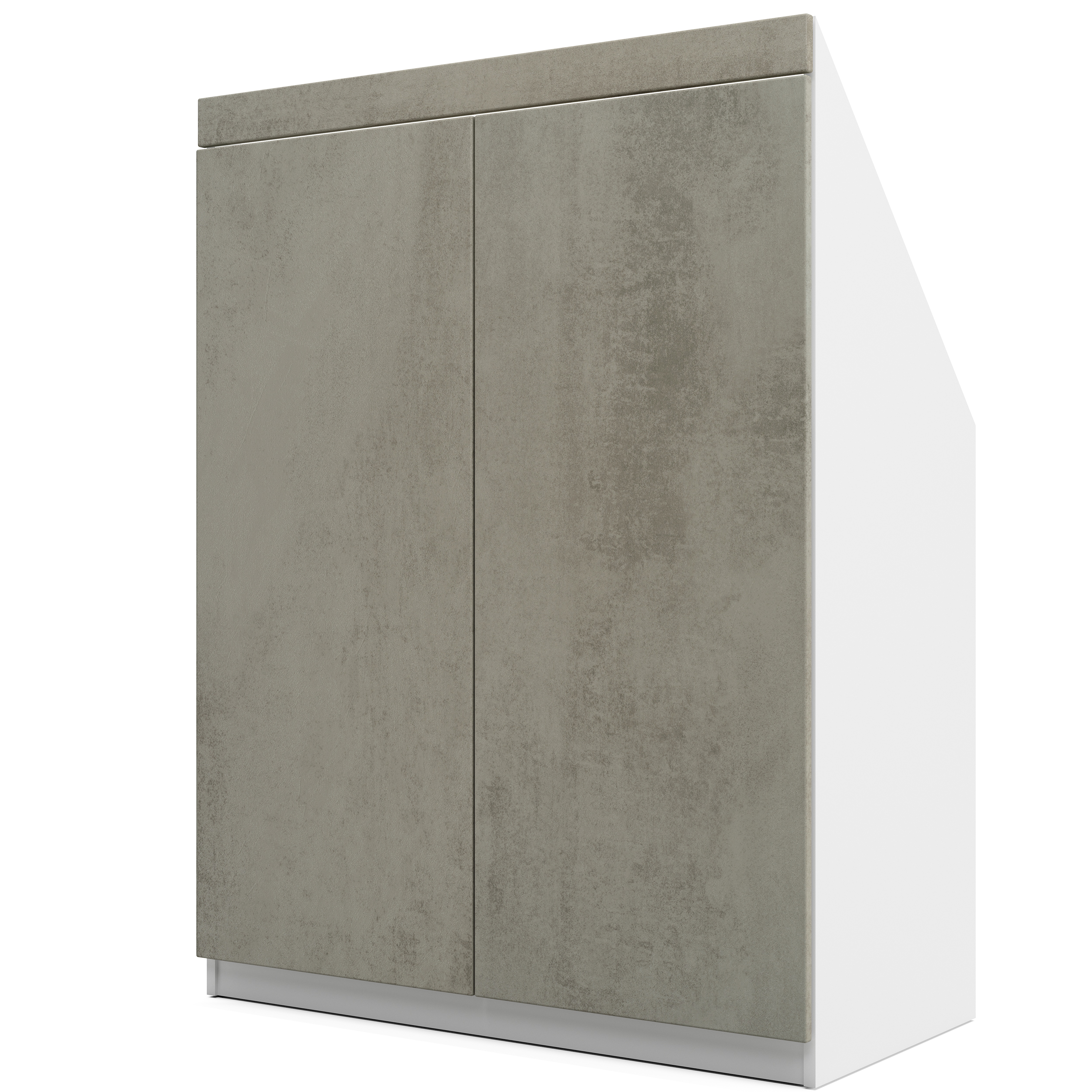 Drempelschrank nach Maß 2-türig – Individuell konfigurierbarer Dachschrägenschrank | Maßanfertigung für Drempel, Nischen & Dachschrägen | Perfekter Stauraum | Made in Germany