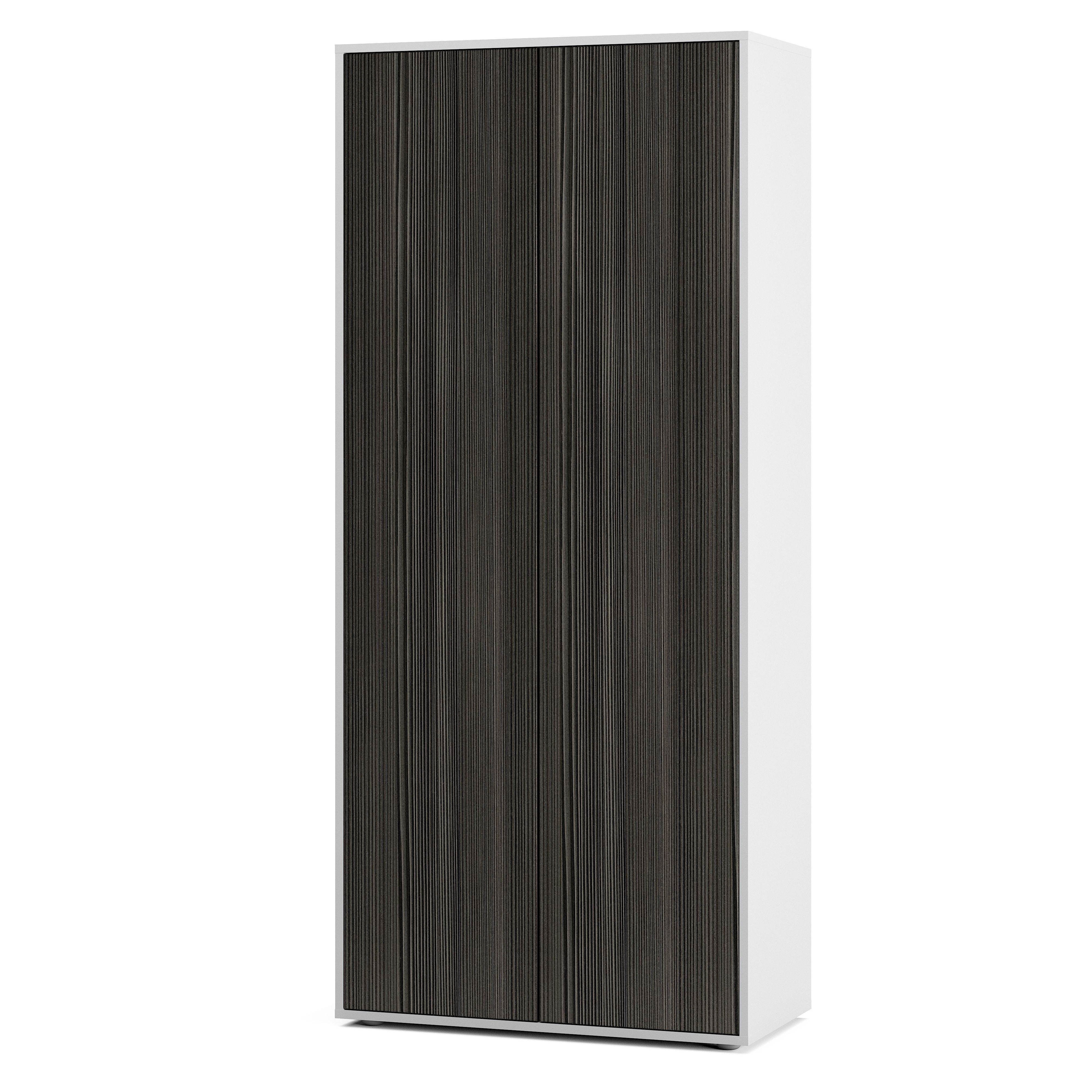 Büroschrank Amira T00 | Aktenschrank & Mehrzweckschrank in Weiß & Avola Anthrazit | 180x80x40 cm | Push-to-Open für Büro