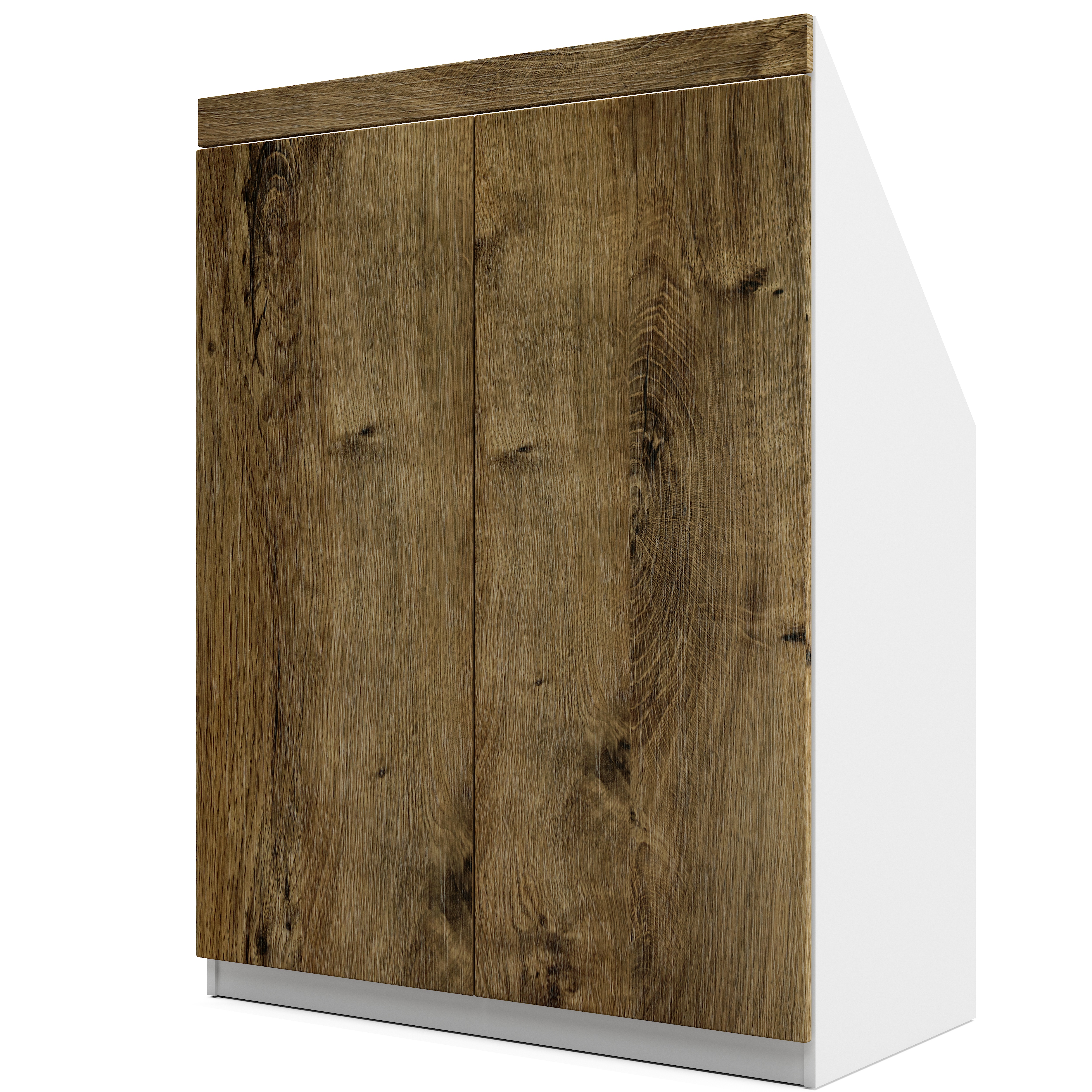 Drempelschrank nach Maß 2-türig – Individuell konfigurierbarer Dachschrägenschrank | Maßanfertigung für Drempel, Nischen & Dachschrägen | Perfekter Stauraum | Made in Germany